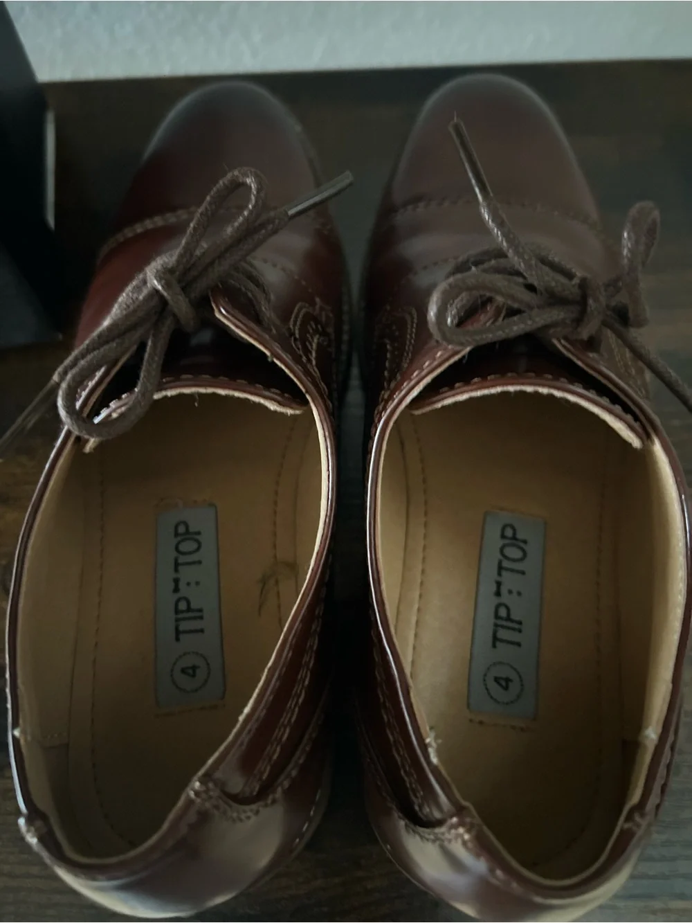 Kids Dress Shoes Brown Size4 Unbranded